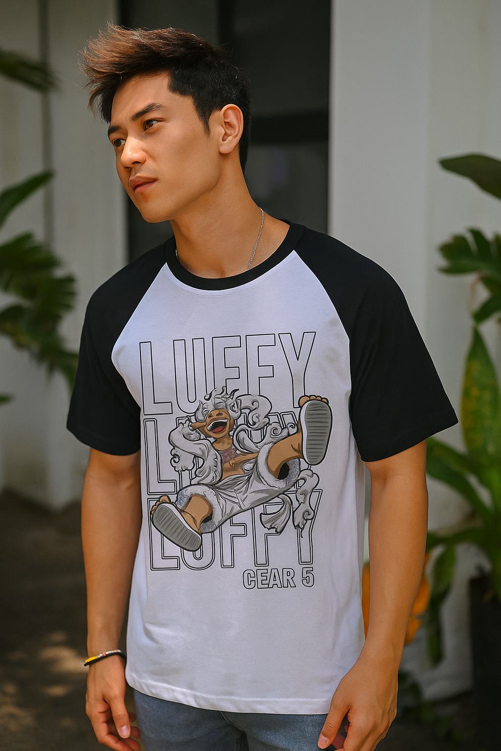 WAYUP Luffy Gear 5 Anime Printed ranglanTshirt For Men And Girl