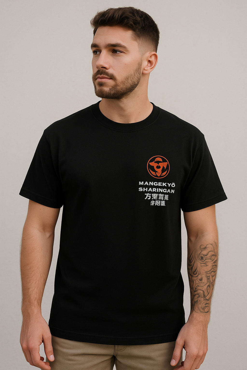 Uchiha Itachi Mangekyō Sharingan Oversized Anime T-Shirt – Premium Cotton