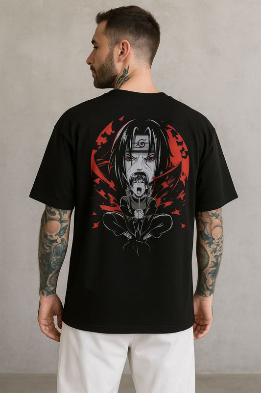Gramin Men cotton Oversize t-shirts itachi uchiha Manga Anime